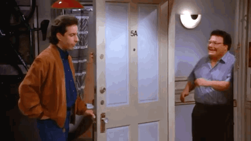 Seinfeld Newman Got Stuck In The Door GIF