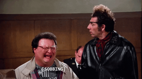 Seinfeld Newman Sobbing GIF