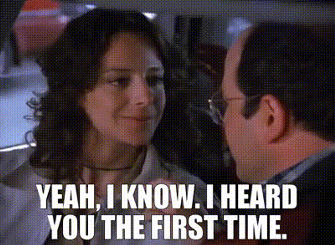 Seinfeld's George Constanza Heard The First Time GIF
