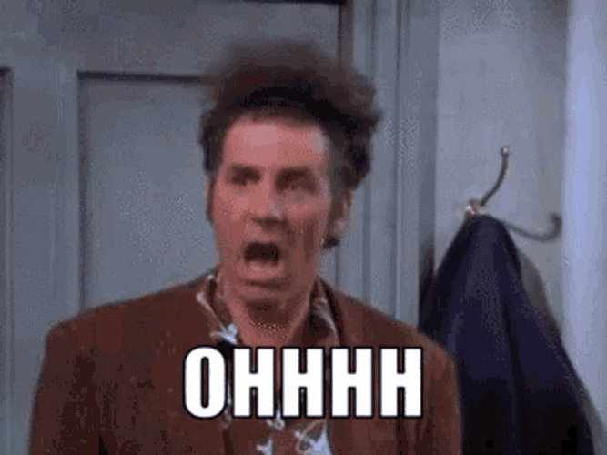 Seinfeld Shocked Kramer GIF