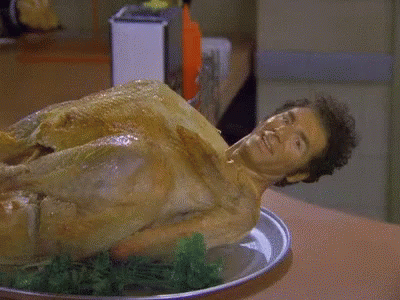Seinfeld Turkey Kramer Wave GIF