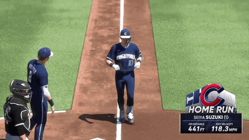 Seiya Suzuki Walking to Home Plate