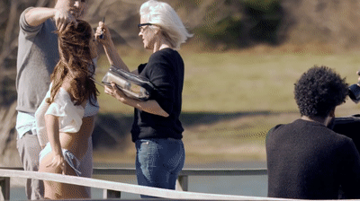 Selena Gomez White Bikini Shoot GIF