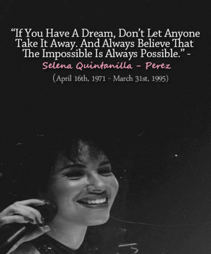 Selena Quintanilla Poster With Quote