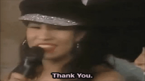 Selena Quintanilla Smiling Thank You GIF