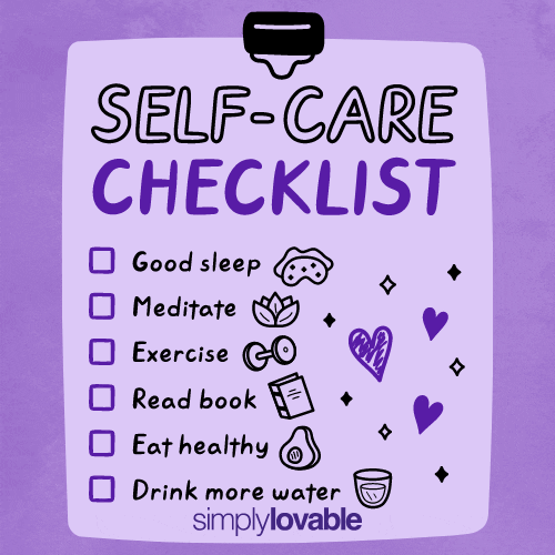Self Care Checklist GIF