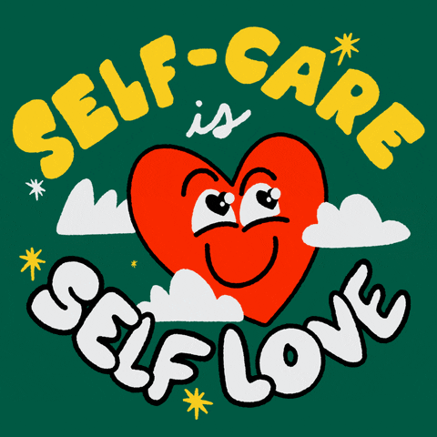 Self Care Is Self Love Heart Smile GIF