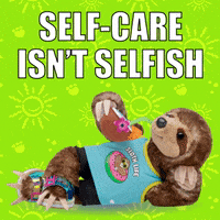 Self Care Reminder Sloth Graphic Design GIF