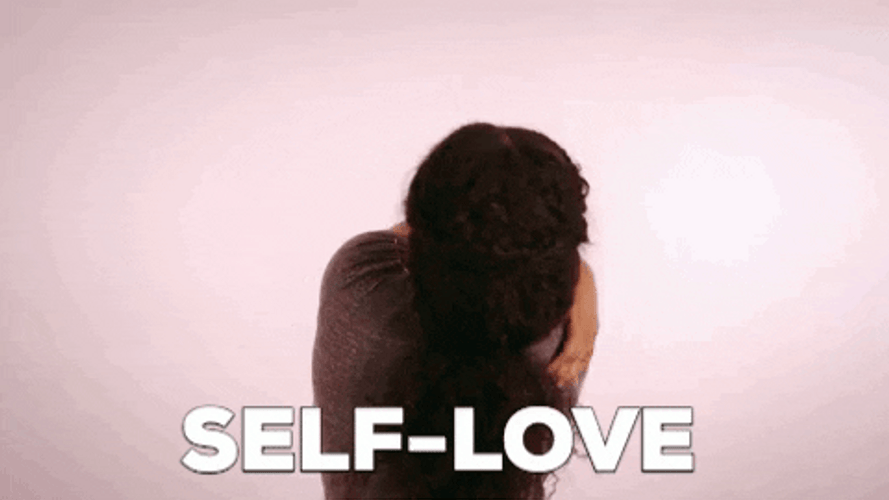 Self Love Girl Hug GIF