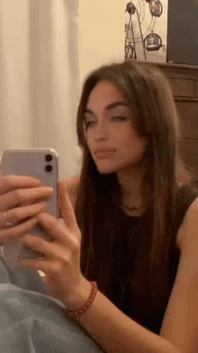 Woman Aesthetic Mirror Selfie GIF