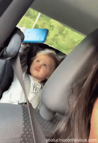 Baby In The Car Selfie GIF