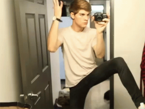 Man Dancing Selfie GIF