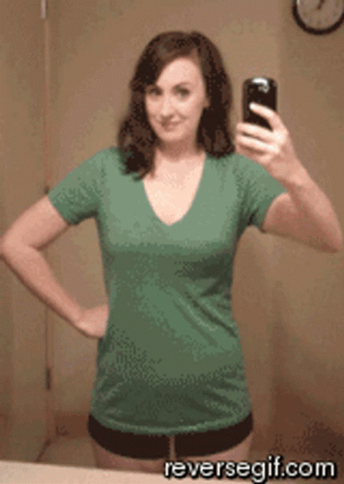 Selfie Compilation Of Weight Gain GIF
