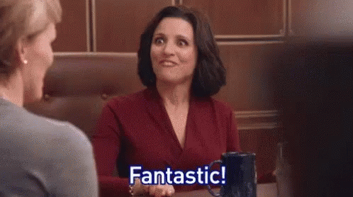 Selina Meyer Veep Smiling Fantastic GIF