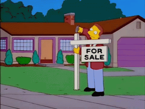 Sell Sell Sell The Simpsons For Sale Sign GIF