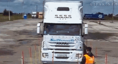 Semi Truck With Number 20 on Front