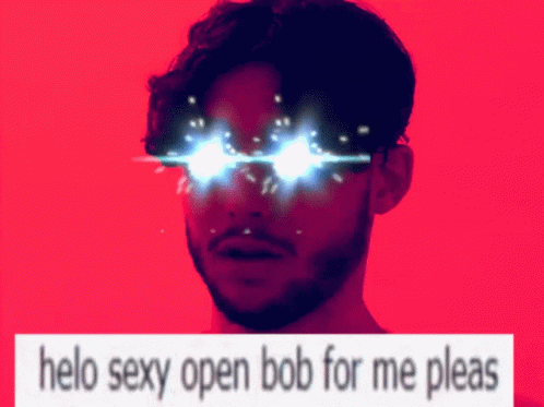Send Bobs Laser Eyes Meme GIF