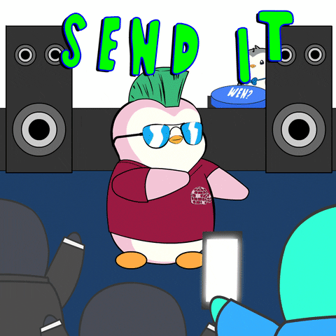 Send It Animated Dancing Penguin GIF
