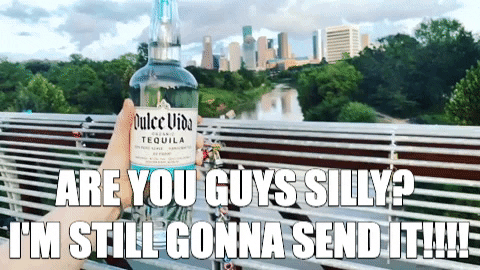 Send It Holding A Drink GIF