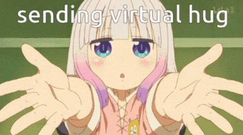 Sending Hugs Miss Kobayashi GIF