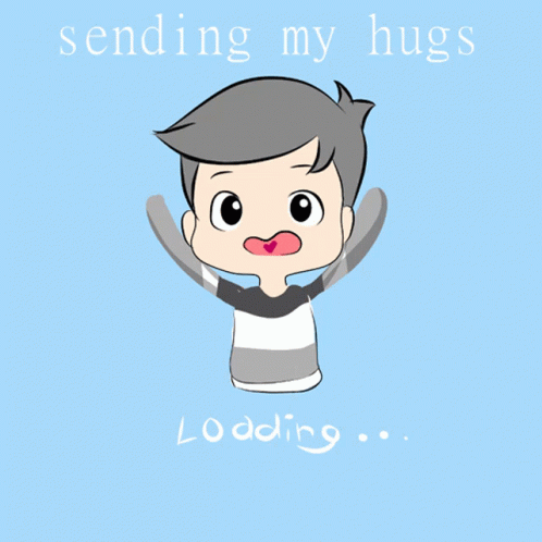 Sending My Hugs Kawaii Boy GIF
