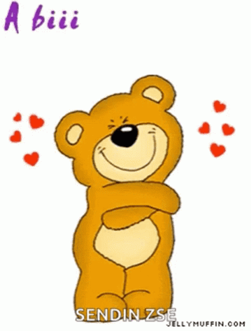 Sending Hugs From Bear GIF