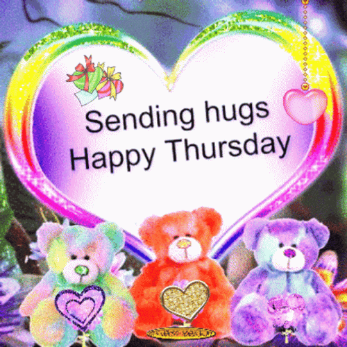 Sending Hugs Happy Thursday Blessings GIF 