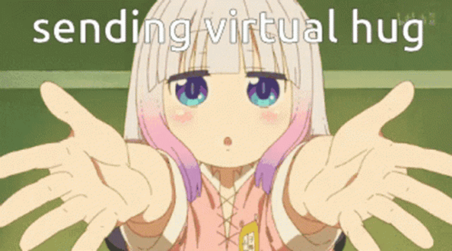 Sending Hugs Miss Kobayashi GIF