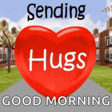 Sending Hugs Red Heart GIF