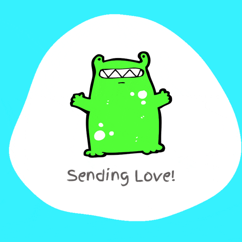 Sending Love Alien Slug GIF