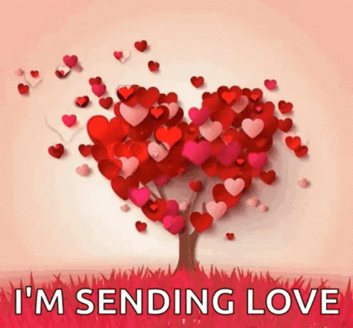 Sending Love Red Hearts GIF