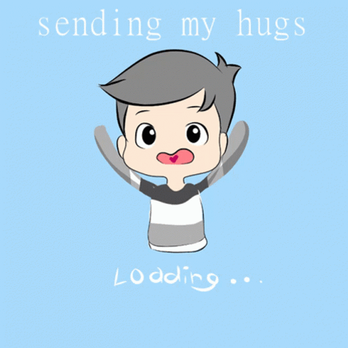 Sending My Hugs Kawaii Boy GIF