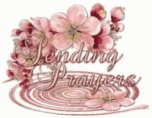 Sending Prayers Cute Pink Floral Arrangement GIF