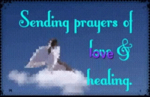 Sending Prayers Of Love And Healing Pixel Angel GIF