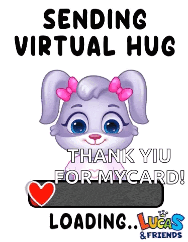Sending Virtual Hug Cute Cat Lucas And Friends GIF