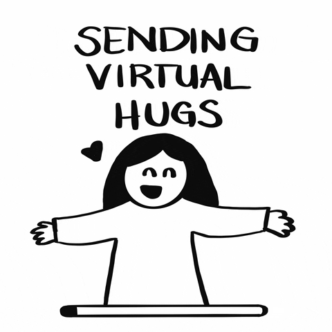 Sending Virtual Hug Girl Open Arms GIF
