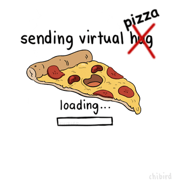 Sending Virtual Hug Pizza Sent GIF