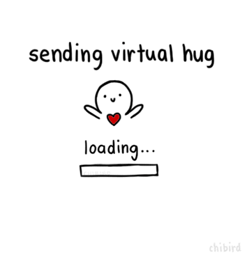 Sending Virtual Hug Sent Love Cartoons GIF