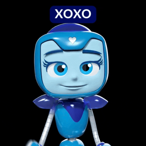 Sending Virtual Hug Super Robot Wink GIF