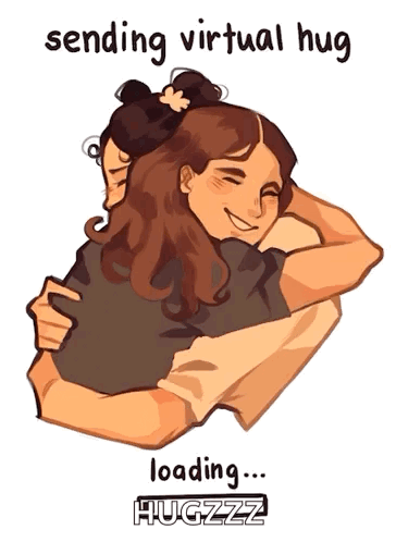 Sending Virtual Hug Sweet Couple Hug Sent GIF