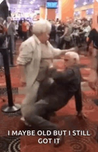 Senior Citizen Getting Wild GIF