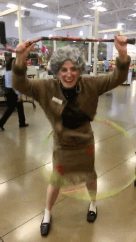 Senior Citizen On A Hula-hoop GIF