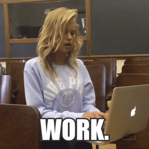 Senior Year Girl Typing Laptop Work GIF