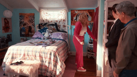 Senior Year Movie Rebel Wilson Books Drops Floor GIF