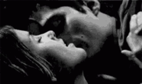 Sensual Couple Intense Kissing GIF