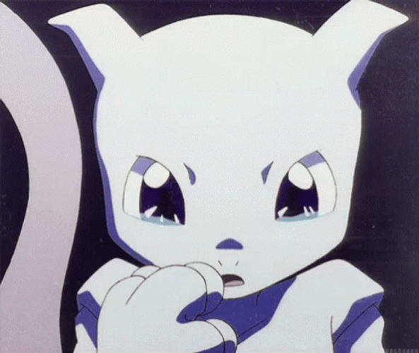 Sentimental Pokemon Mewtwo Tender Stare GIF