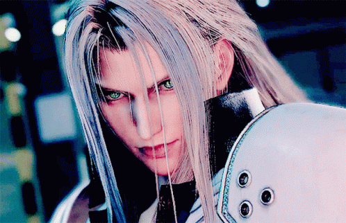 Sephiroth Head Down Staring GIF