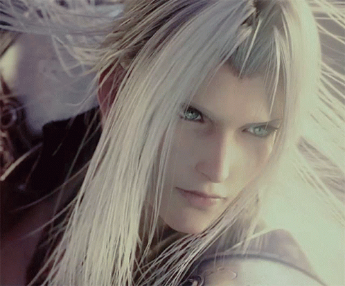 Sephiroth Innocent Look GIF