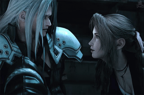Sephiroth Looking At Aerith GIF