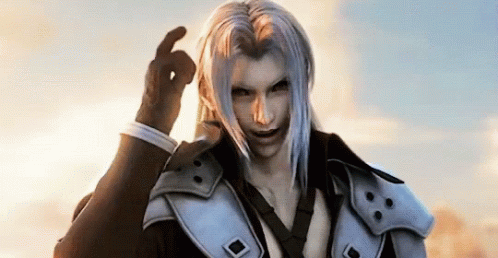 Sephiroth Pointing Head GIF